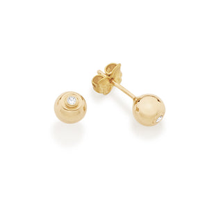 GOLD EARRING WITH ZIRCONIA