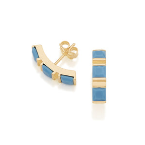 GOLD EARRING WITH CRYSTAL