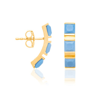GOLD EARRING WITH CRYSTAL