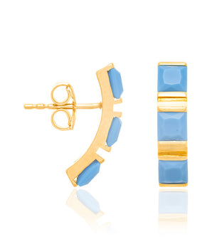 GOLD EARRING WITH CRYSTAL