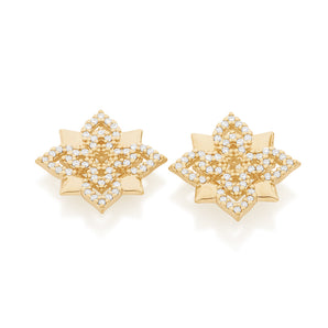 GOLD EARRING WITH ZIRCONIA