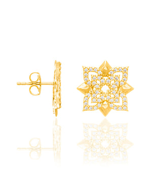 GOLD EARRING WITH ZIRCONIA