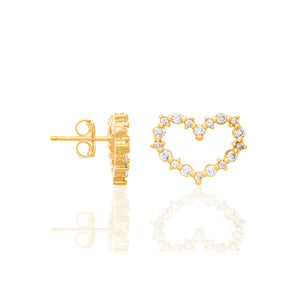 GOLD EARRING WITH ZIRCONIA