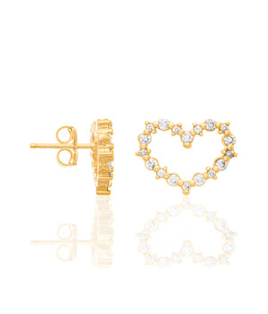 GOLD EARRING WITH ZIRCONIA