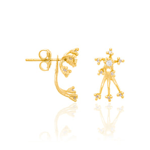 GOLD EARRING WITH ZIRCONIA