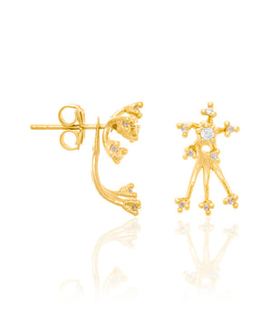 GOLD EARRING WITH ZIRCONIA