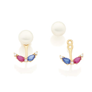 GOLD PINK AND BLUE EAR JACKET