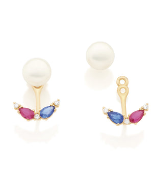 GOLD PINK AND BLUE EAR JACKET