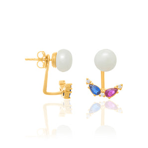 GOLD PINK AND BLUE EAR JACKET