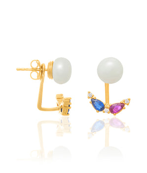 GOLD PINK AND BLUE EAR JACKET