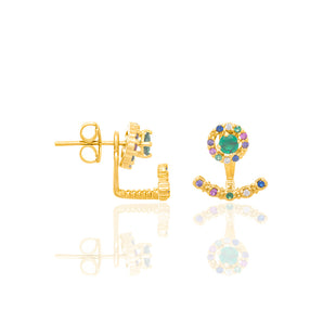 GOLD EARRING WITH ZIRCONIA