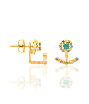 GOLD EARRING WITH ZIRCONIA