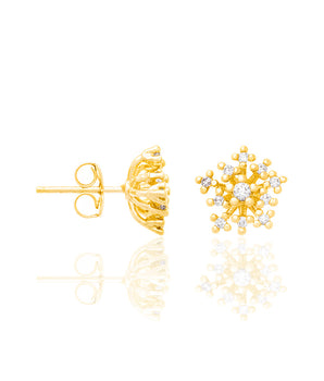 GOLD EARRING WITH ZIRCONIA