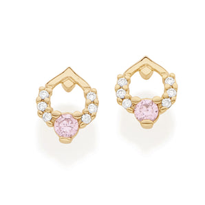 GOLD EARRING WITH ZIRCONIA