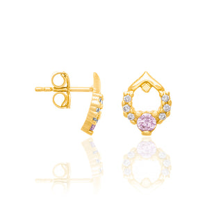 GOLD EARRING WITH ZIRCONIA