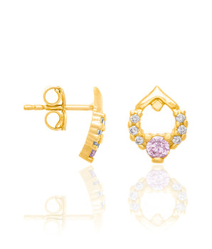 GOLD EARRING WITH ZIRCONIA