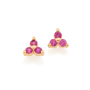 GOLD EARRING WITH ZIRCONIA