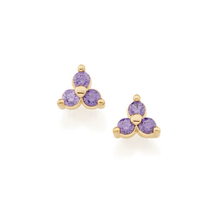 GOLD EARRING WITH ZIRCONIA