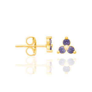 GOLD EARRING WITH ZIRCONIA