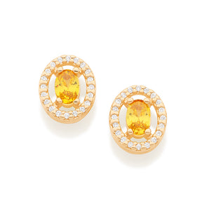 GOLD HALO EARRING IN YELLOW