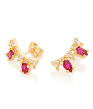 GOLD CHERRY EAR JACKET