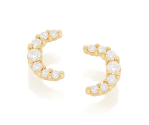 GOLD CRESCENT MOON EARRING