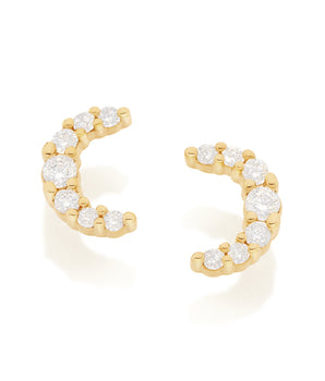 GOLD CRESCENT MOON EARRING