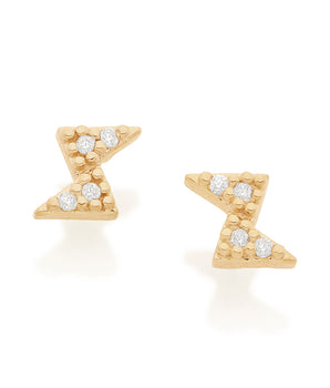 GOLD LIGHTNING EARRING