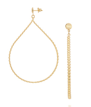 GOLD CYCLES DROP EARRING