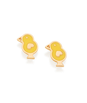 GOLD KID'S BABY CHICK EARRINGS