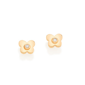GOLD KID'S BUTTERFLY EARRINGS