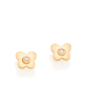 GOLD KID'S BUTTERFLY EARRINGS