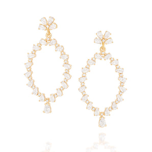 GOLD EARRING WITH ZIRCONIA
