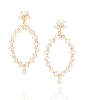 GOLD EARRING WITH ZIRCONIA