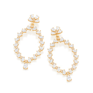 GOLD EARRING WITH ZIRCONIA