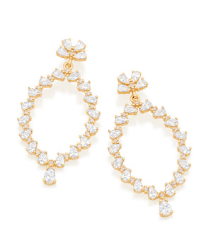 GOLD EARRING WITH ZIRCONIA
