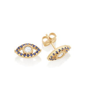 GOLD GREEK EYE EARRING