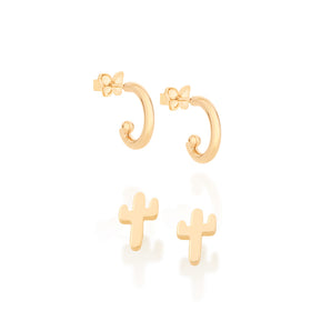 GOLD CACTUS EARRING KIT