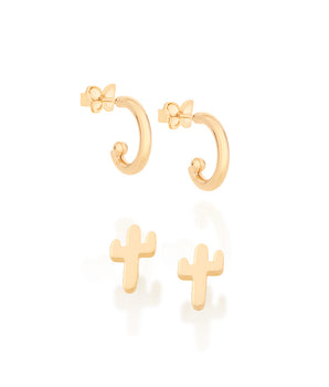 GOLD CACTUS EARRING KIT