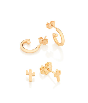 GOLD CACTUS EARRING KIT