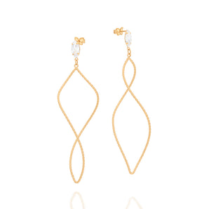 GOLD MAXI CURVED HOOPS