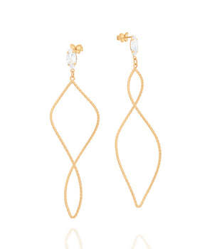 GOLD MAXI CURVED HOOPS