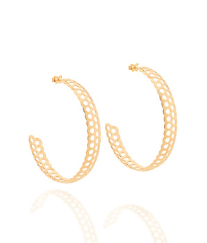 GOLD HOLLOW CIRCLES HOOP