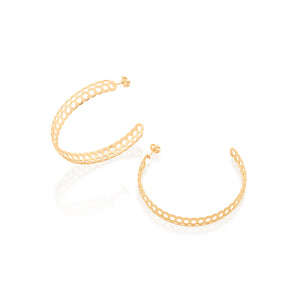 GOLD HOLLOW CIRCLES HOOP
