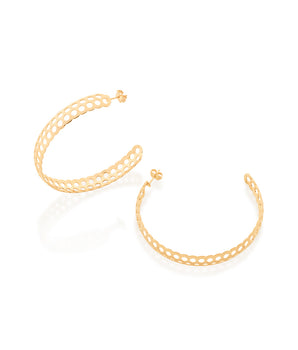 GOLD HOLLOW CIRCLES HOOP