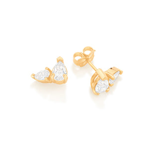 GOLD BRIGHT LIGHT EARRING IN WHITE