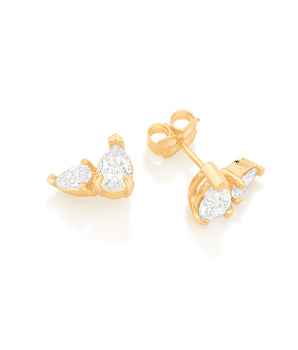 GOLD BRIGHT LIGHT EARRING IN WHITE