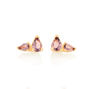 GOLD BRIGHT LIGHT EARRING IN PURPLE