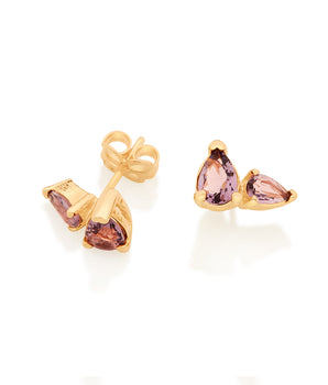 GOLD BRIGHT LIGHT EARRING IN PURPLE
