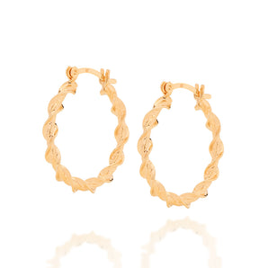 GOLD TWISTED SMALL HOOP